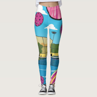 Färgfull pickleball leggings