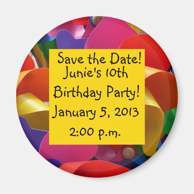 Färgfull Pinjul Magnet (Framsidan)