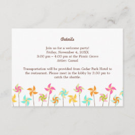 Färgfull Pinjul ThLED Bröllop Tilläggskort