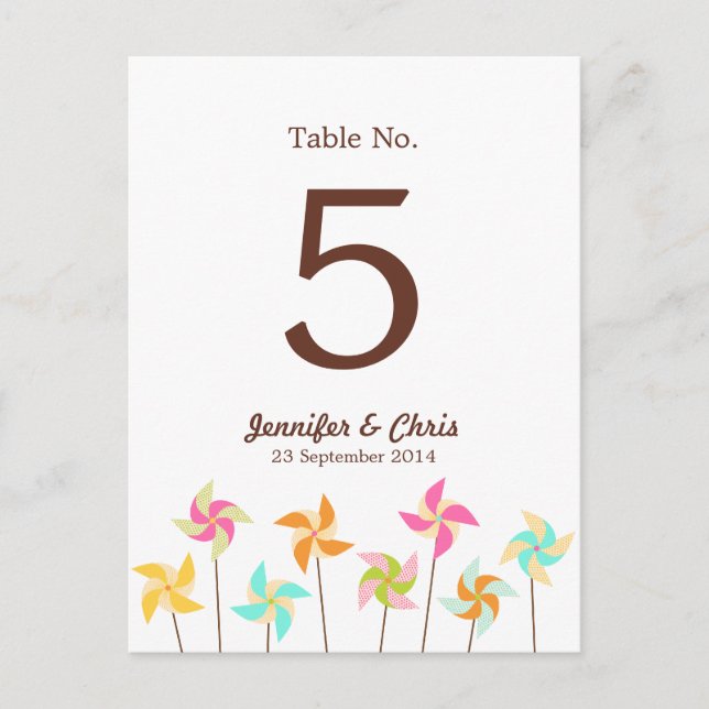 Färgfull Pinjul ThLED Bröllop Vykort (Framsida)