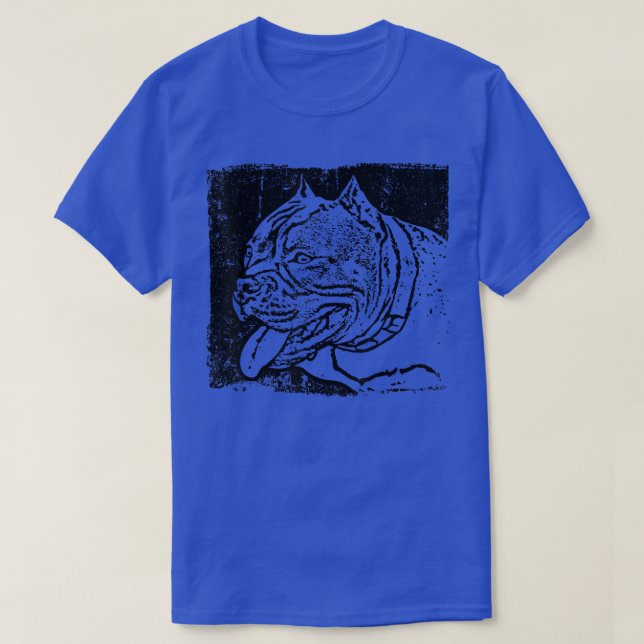 Färgfull Pitbull Smile, Hund Is Kärlek, Retro Vint T Shirt (Design framsida)