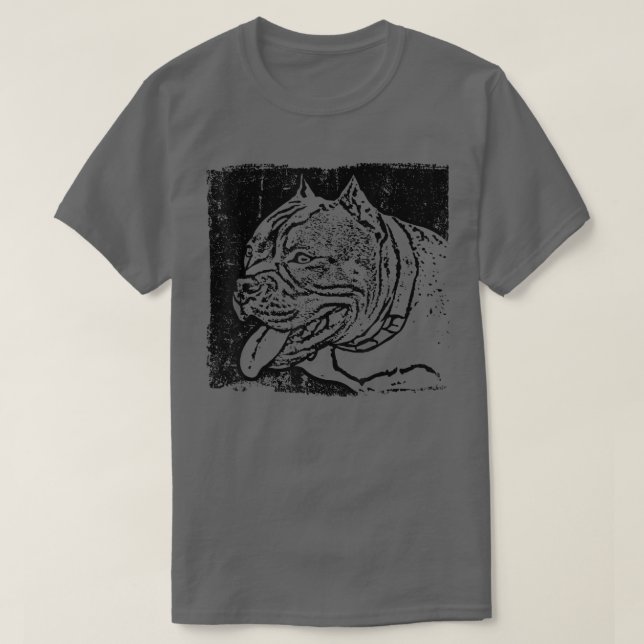 Färgfull Pitbull Smile, Hund Is Kärlek, Retro Vint T Shirt (Design framsida)