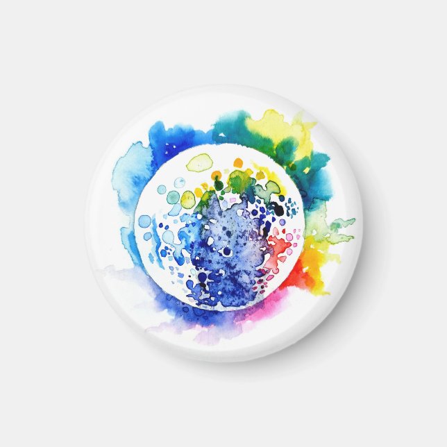 Färgfull planet magnet (Framsidan)