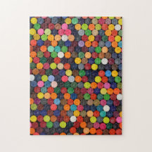 Färgfull platt ände av kritor abstrakt