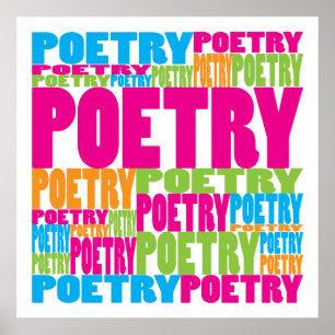 Färgfull poetry poster