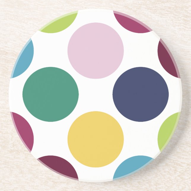 Färgfull Polka Dot Bubble Round Dot Polka Underläg Underlägg (Framsidan)