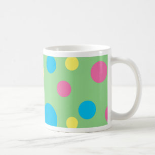 Färgfull polka dots mönster kaffemugg