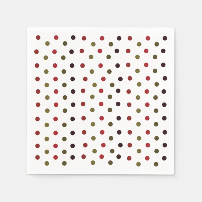 Färgfull Polka dots Mönster Party Pappersservett (Framsidan)
