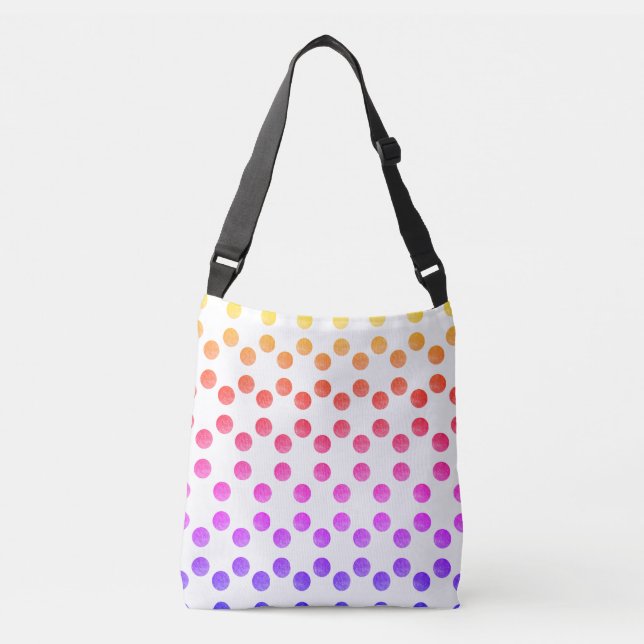 Färgfull polka dots Tote Bag Axelväska (Framsida)