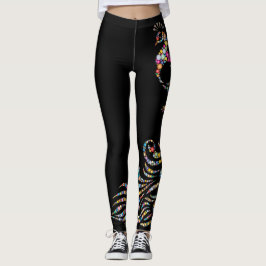 Färgfull polka - punkt Peacock Leggings