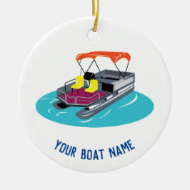 Färgfull Pontoon Boat Ornament