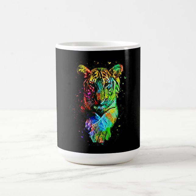 Färgfull popup-tiger kaffemugg (Center)