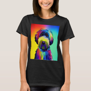 Färgfull portugisisk Hund Pet Artwork for Owne T Shirt