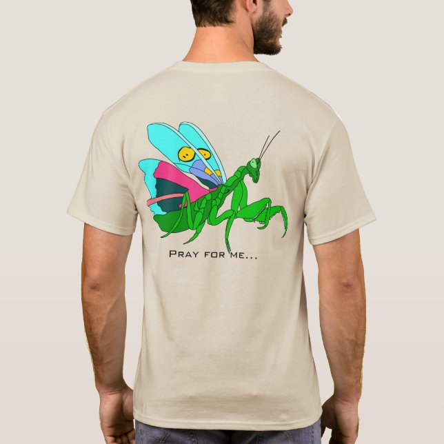 Färgfull Praying Mantis T-Shirt (Baksida)