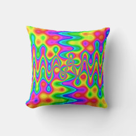 Färgfull Psychedelic Art Dekorativ kudde