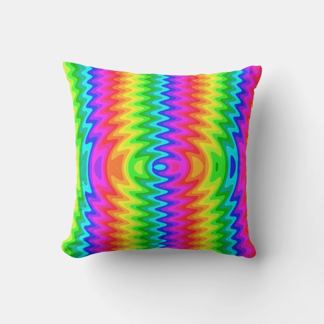 Färgfull Psychedelic Art Dekorativ kudde (Framsida)