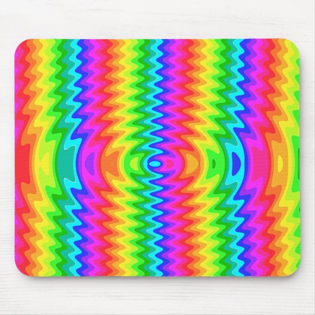 Färgfull Psychedelic Mousepad Musmatta (Framsidan)