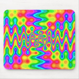 Färgfull Psychedelic Mousepad Musmatta