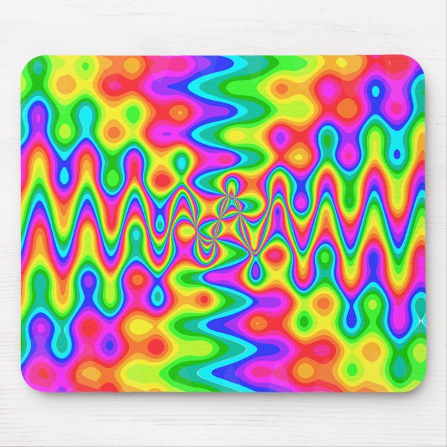 Färgfull Psychedelic Mousepad Musmatta (Framsidan)