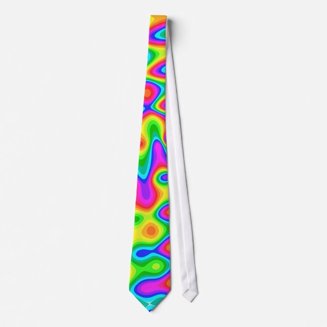 Färgfull Psychedelic Neck Tie Slips (Framsida)