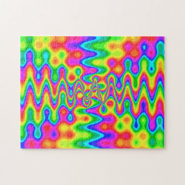 Färgfull Psychedelic Puzzle Pussel