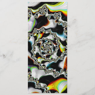 Färgfull Psychedelic Spiral Fractal Bookmark