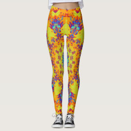 Färgfull psykedelisk abstrakt mönster leggings