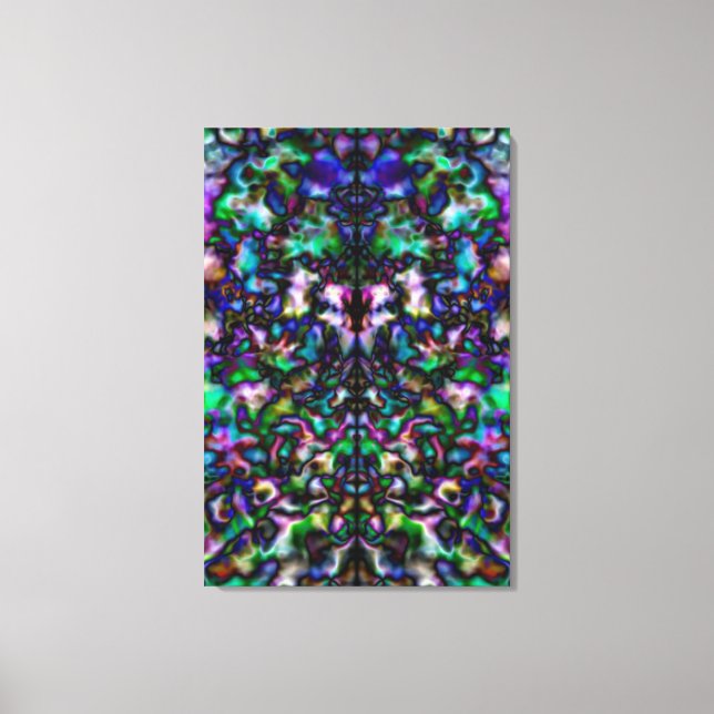 Färgfull psykedelisk kaleidoskop canvastryck (Framsida)