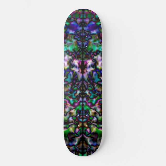 Färgfull psykedelisk kaleidoskop skateboard bräda 21,5 cm (Framsida)