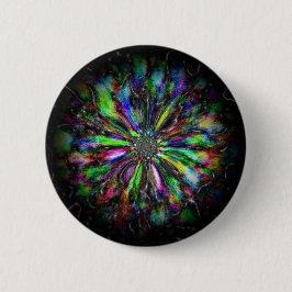 Färgfull psykodelisk skiss av en blomma knapp