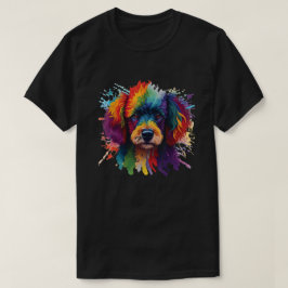 Färgfull Pudel-pop Art Hund älskare Pet Breeder T Shirt