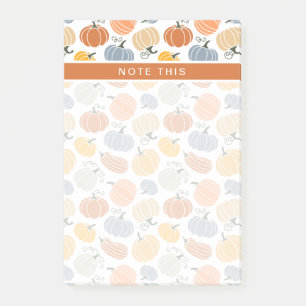 Färgfull Pumpkin Gourd Mönster Post-it Block