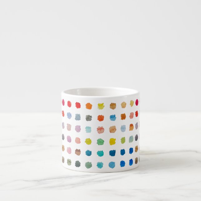 Färgfull punkt Mugg - mellanpunkter Espressomugg (Framsidan)