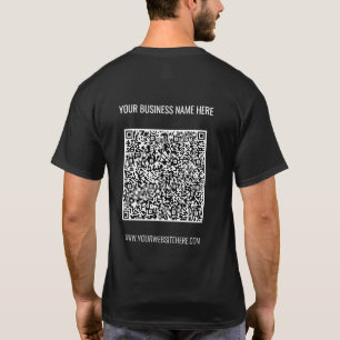Färgfull QR-kod med Anpassningsbar Text Business T Shirt