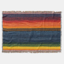 Färgfull Rand Faux Denim Struktur