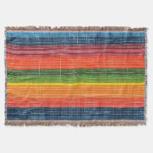 Färgfull Rand Faux Denim Struktur