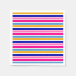 Färgfull Rand Mönster Vivid Party Pappersservett