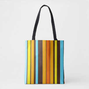 Färgfull Rand Tote Bag Tygkasse