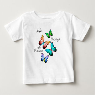 Färgfull Realm of Morpho Blue Rainbow Butterflies T Shirt