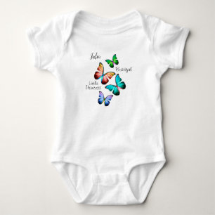 Färgfull Realm of Morpho Blue Rainbow Butterflies T Shirt
