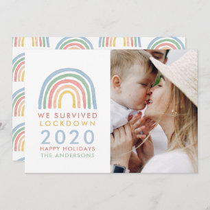 Färgfull regnbåge jul vi överlevde låsning