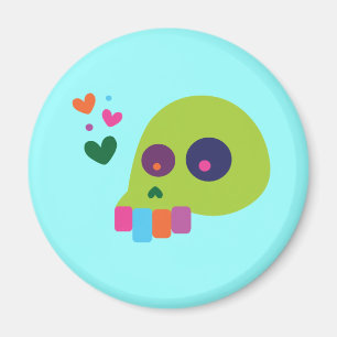 Färgfull regnbåge Skull Magnet