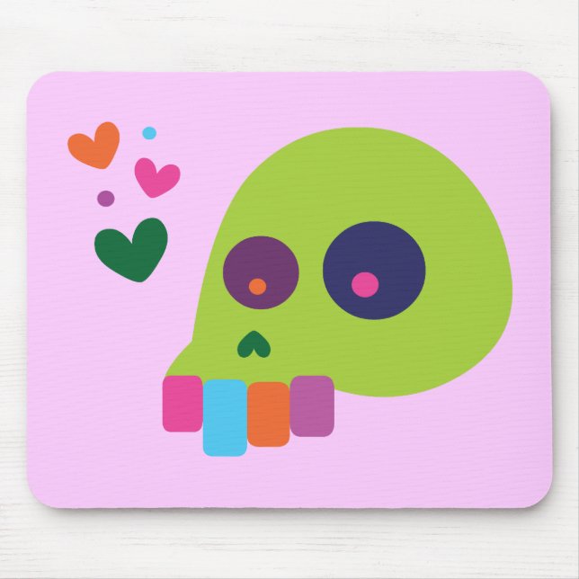 Färgfull regnbåge Skull Musmatta (Framsidan)