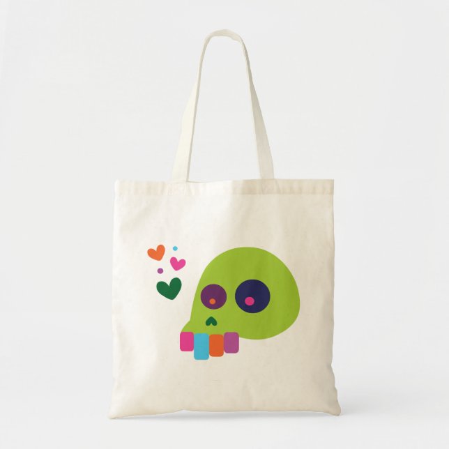 Färgfull regnbåge Skull Tygkasse (Framsidan)