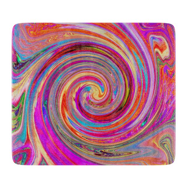 Färgfull regnbåge Swirl Retro Abstract Design (Framsidan)