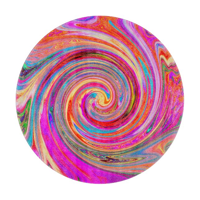 Färgfull regnbåge Swirl Retro Abstract Design (Framsidan)
