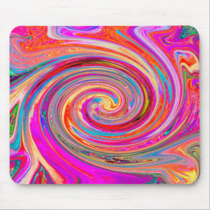 Färgfull regnbåge Swirl Retro Abstract Design Musmatta