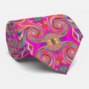 Färgfull regnbåge Swirl Retro Abstract Design Slips