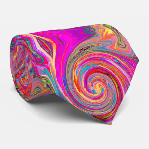 Färgfull regnbåge Swirl Retro Abstract Design Slips