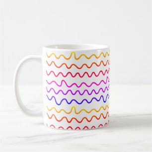 Färgfull regnbåge tyst Linjer minimalt modern Kaffemugg